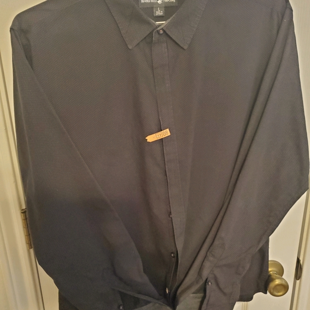 Long sleeve Black Beverly Hills button up shirt